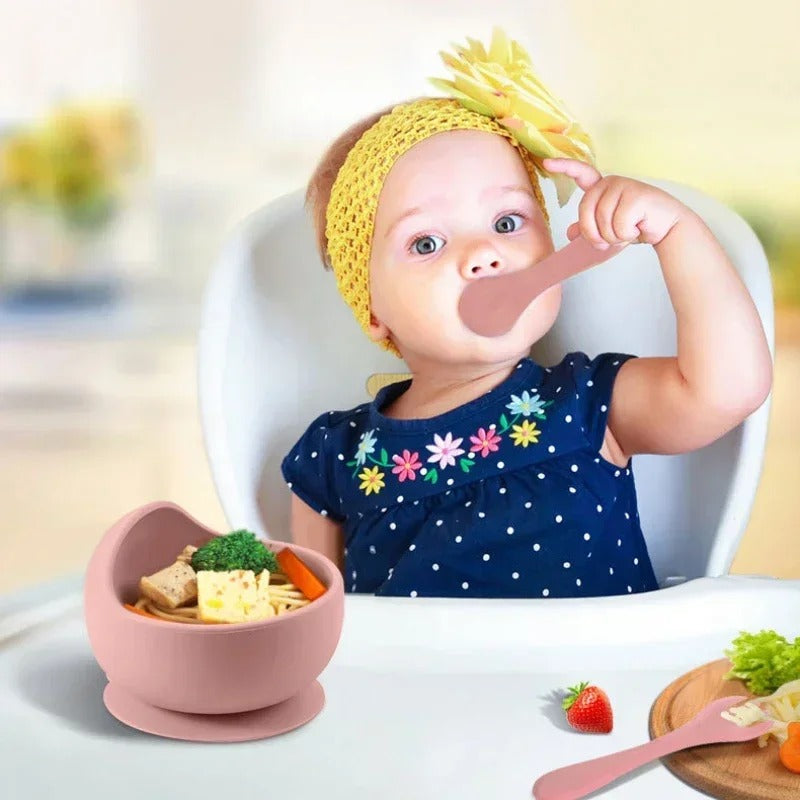 Set De Vajilla Silicona Para Bebés Plato